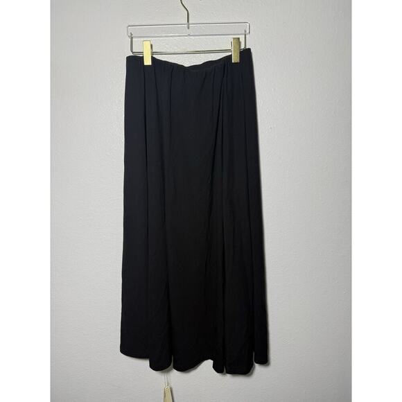 OGL Dresses & Skirts - NWT OGL Heavy Thermal Mermaid Maxi Skirt Small Black Ruched Sides Elastic NEW